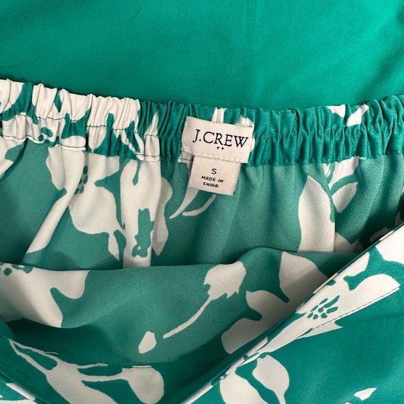 J Crew aqua green floral skirt and tank set - Picture 2 of 5